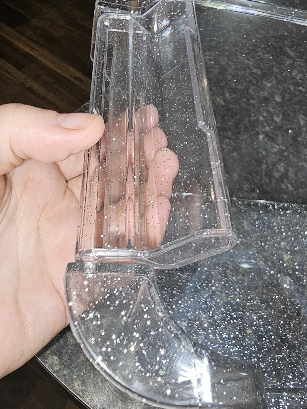 Glitter Clear Stackable Storage Bins - Set of 6